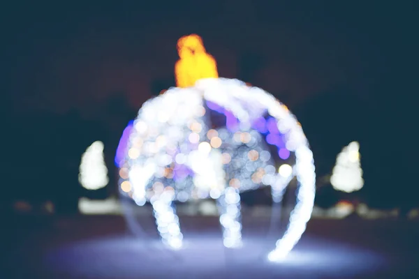 Abstract Night Holiday Background Defocused Christmas Illumination Bokeh Ball — Stock Photo, Image