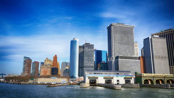 맨해튼 뉴욕시의 마천루 스톡 이미지