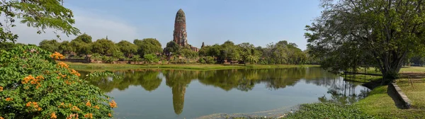 Tempio Ayutthaya Parco Storico Sulla Thailandia — Foto Stock