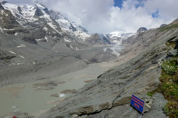 Grossglockner Montaña Más Alta Austria Junto Con Glaciar Pasterze — Foto de Stock