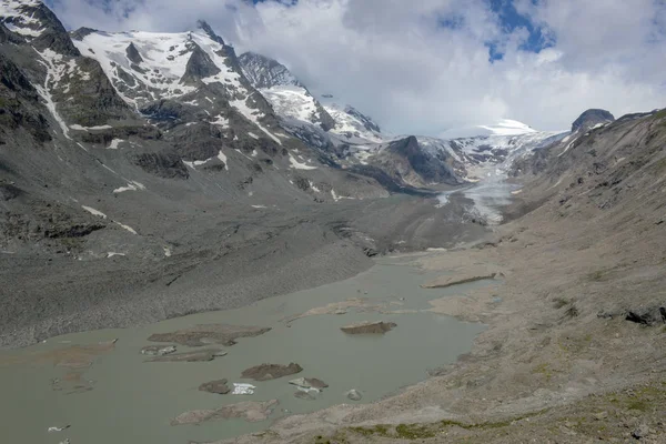 Grossglockner Montanha Mais Alta Áustria Juntamente Com Geleira Pasterze — Fotografia de Stock