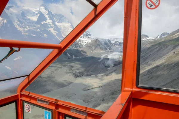 Ferrocarril Cable Del Pico Grossglockner Glaciar Pasterze Austria — Foto de Stock