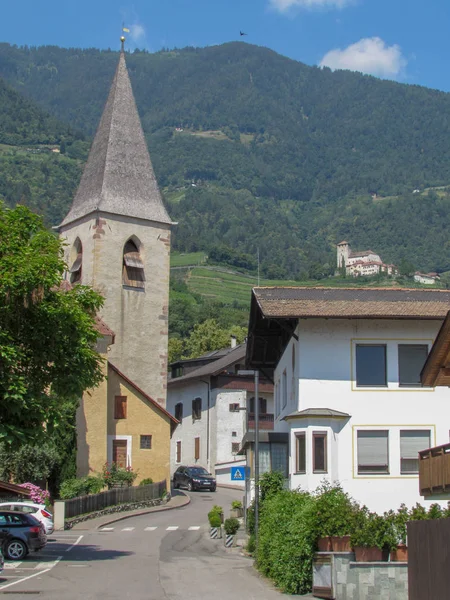 Parochie Kerk Van Sint Sebastiaan Sinterklaas Cermes Zuid Tirol Italië — Stockfoto