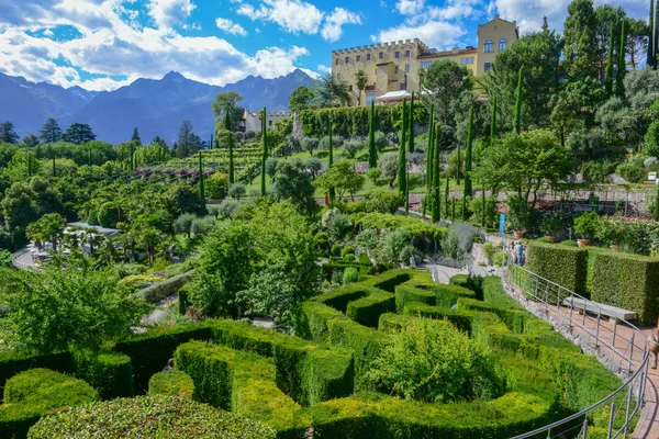 Jardim Botânico Castelo Trauttmansdorff Meran Sul Tirol Itália — Fotografia de Stock