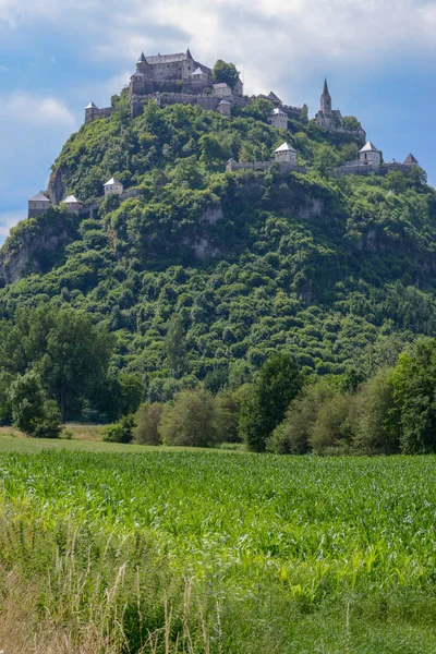Slottet Anses Vara Österrikes Mest Imponerande Medeltida Slott Kärnten Österrike — Stockfoto