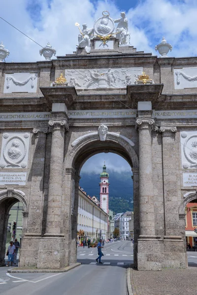 Инсбрук Австрию Июня 2018 Ворота Триумфальной Крепости Инсбруке Австрию — стоковое фото