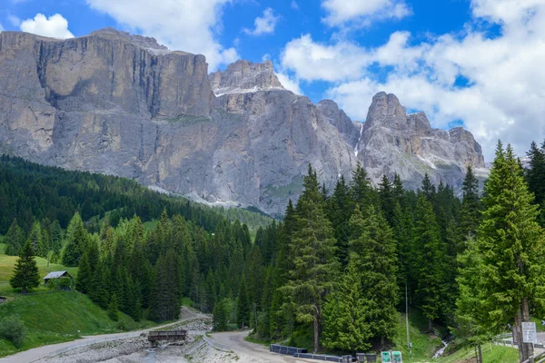 Plattkofel Langkofel Mountain Ranges Dolomites Italy — Stock Photo, Image