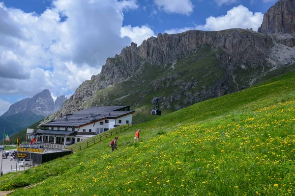 Dolomites Pordoi Pass Val Fassa Trentino Alto Adige Italy — Stock Photo, Image
