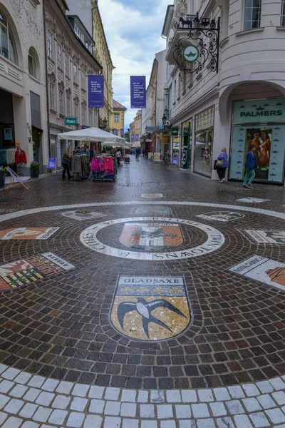 Klagenfurt Autriche Juin 2018 Personnes Marchant Dans Rue Piétonne Klagenfurt — Photo