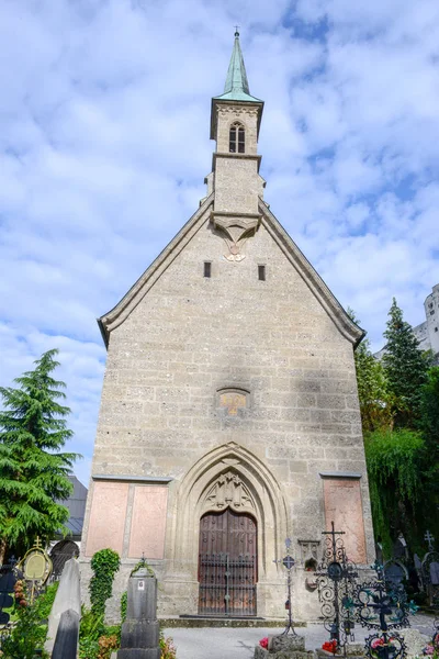 Νεκροταφείο Του Αγίου Πέτρου Και Margaret Εκκλησάκι Σάλτσμπουργκ Στην Αυστρία — Φωτογραφία Αρχείου
