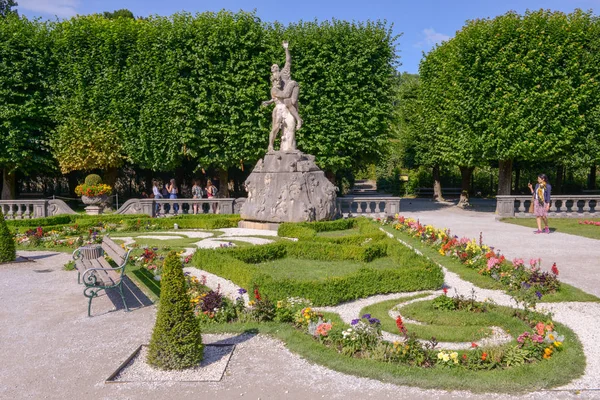 Beautiful Flowers Bloom Mirabell Palace Garden Salzburg Austria — Stock Photo, Image