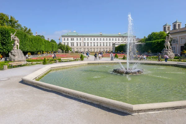 Salzburg Oostenrijk Juni 2018 Fontein Het Mirabell Paleis Tuin Salzburg — Stockfoto