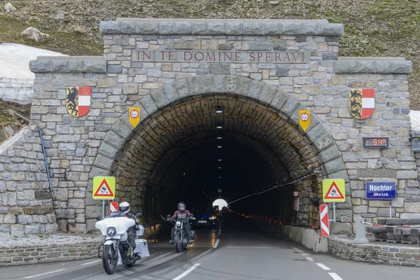 Túnel Hochtor Austria Julio 2018 Hochalpenstrasse Una Las Carreteras Alpinas — Foto de Stock