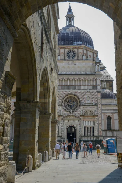 Bergamo Italia Luglio 2018 Basilica Santa Maria Maggiore Nel Centro — Foto Stock