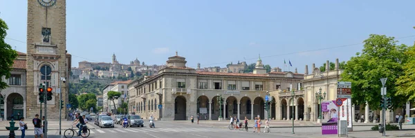 Bergamo Itália Julho 2018 Vista Para Cidade Velha Bergamo Localizada — Fotografia de Stock