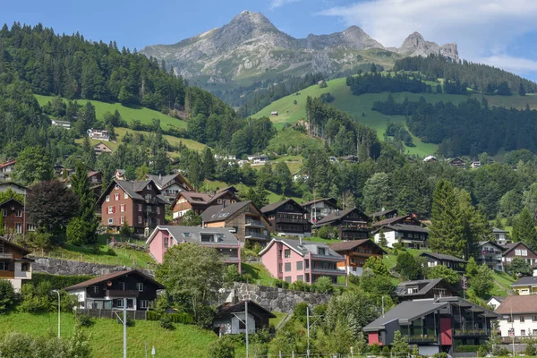 Engelberg Suíça Agosto 2017 Aldeia Engelberg Nos Alpes Suíços — Fotografia de Stock