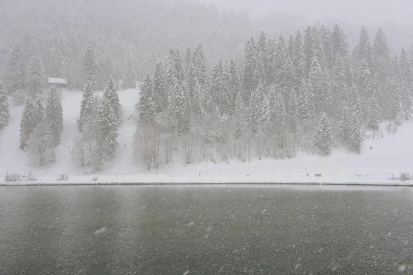 Vinterlandskap Engelberg Schweiziska Alperna — Stockfoto