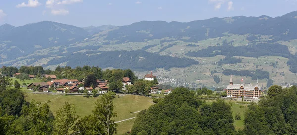 Landschaft Dorf Flueli Ranft Geburts Und Lebensort Des Heiligen Einsiedlers — Stockfoto