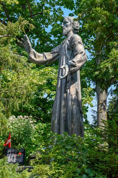 Het Standbeeld Van Saint Kluizenaar Niklaus Von Fle Flueli Ranft — Stockfoto