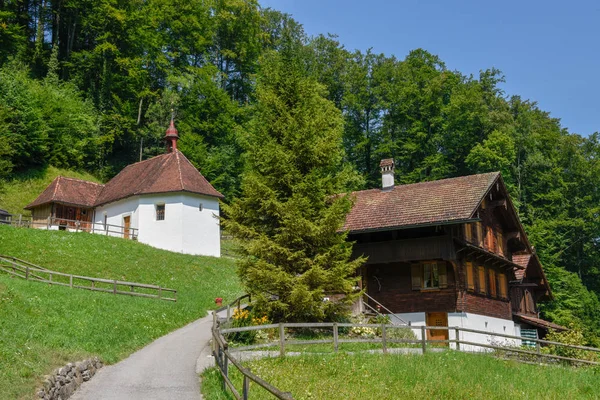 Rancho Capilla Del Santo Ermitaño Niklaus Von Flue Flueli Ranft — Foto de Stock