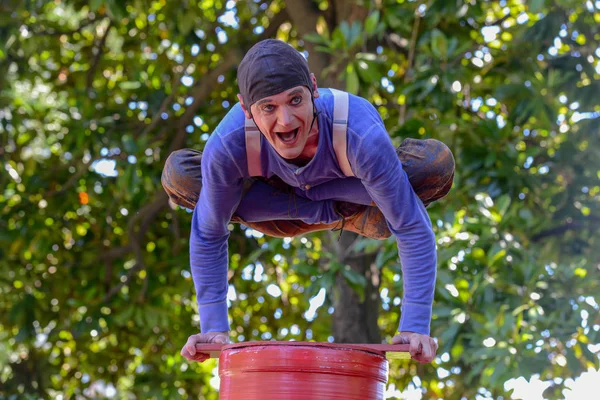 Lugano Switzerland July 2016 Comedian Barto Buskers Festival Lugano Switzerland — Stock Photo, Image