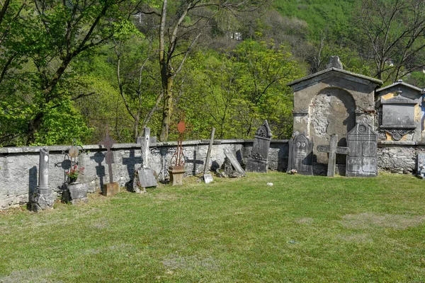 Cementerio Iglesia San Zenone Salorino Cerca Mendrisio Suiza — Foto de Stock