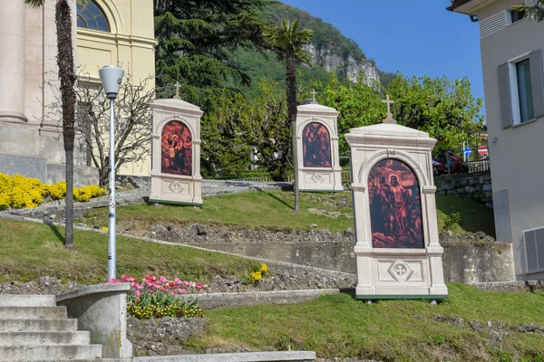 Crucis Igreja Saint Cosma Damiano Mendrisio Parte Italiana Suíça — Fotografia de Stock