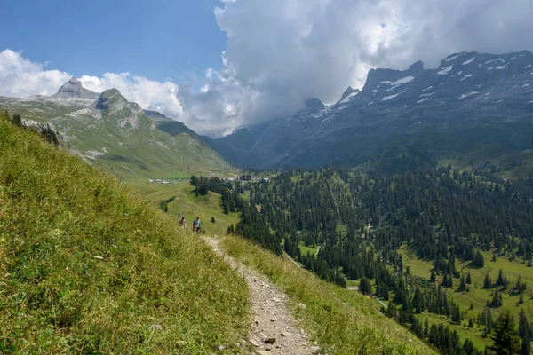 Bergpfad Auf Der Engstlenalp Über Den Engelberg Den Schweizer Alpen — Stockfoto