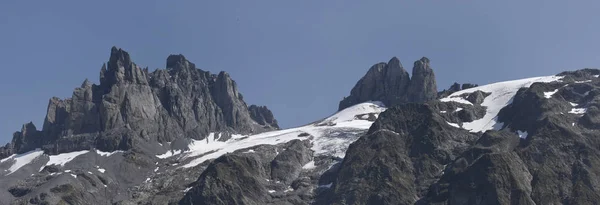 Monte Geleira Spannort Sobre Engelberg Nos Alpes Suíços — Fotografia de Stock