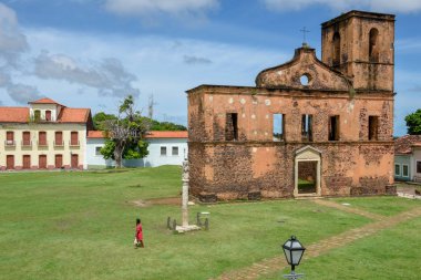 Tarihi şehir Alcantara Brezilya Matriz kilise kalıntıları