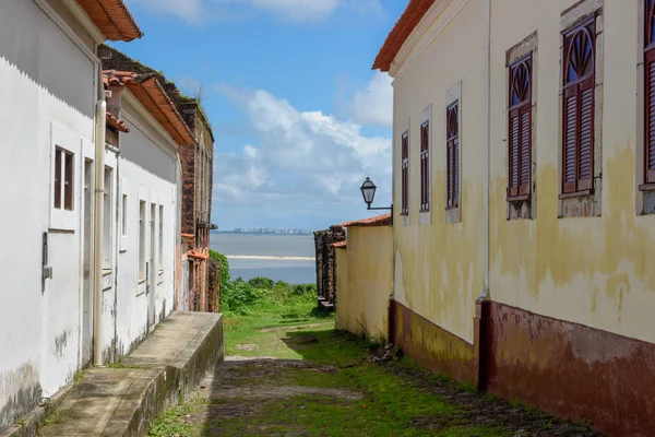 Traditionelle Portugiesische Kolonialarchitektur Alcantara Auf Brasilien — Stockfoto
