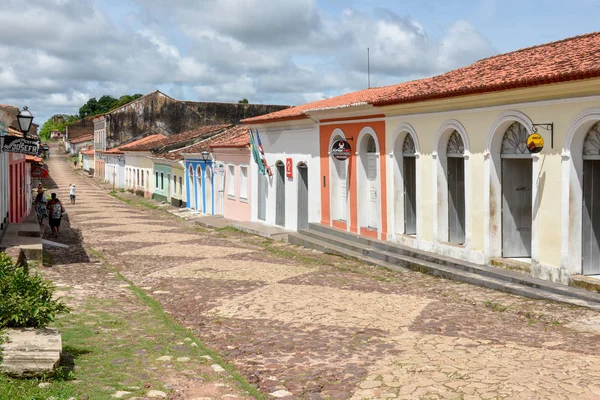 Arquitetura Colonial Portuguesa Tradicional Alcantara Brasil — Fotografia de Stock