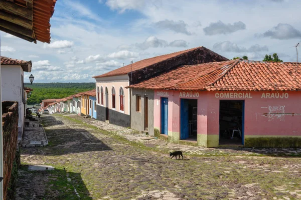 Arquitetura Colonial Portuguesa Tradicional Alcantara Brasil — Fotografia de Stock