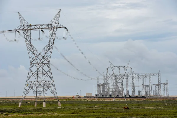 Central Eléctrica Enrejado Eléctrico Campo Cerca Atins Brasil —  Fotos de Stock