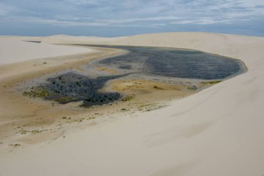 Lagün ortasındaki tepeleri, Brezilya'da Lencois Maranhenese Milli Parkı