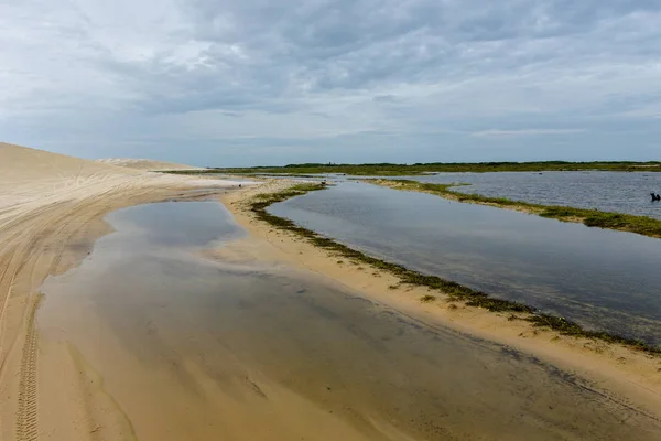 Laguny Środku Wydmy Parku Narodowym Maranhenese Lencois Brazylii — Zdjęcie stockowe
