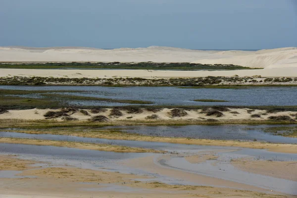 Laguny Środku Wydmy Parku Narodowym Maranhenese Lencois Brazylii — Zdjęcie stockowe