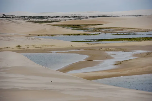 Lagune Het Midden Van Duinen Lencois Maranhenese Nationaal Park Brazilië — Stockfoto