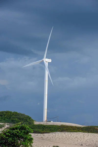 Windfarm na Canoa Quebrada v Brazílii — Stock fotografie