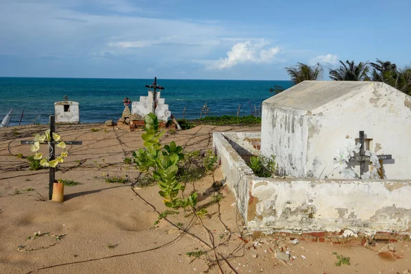 Cementerio en la playa de Canoa Quebrada, Brasil —  Fotos de Stock