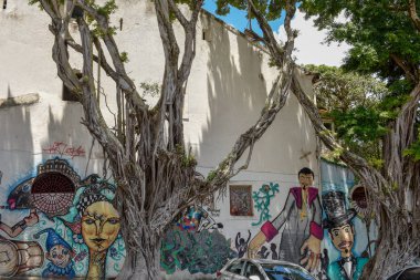 Olinda Brezilya duvar grafiti boyama