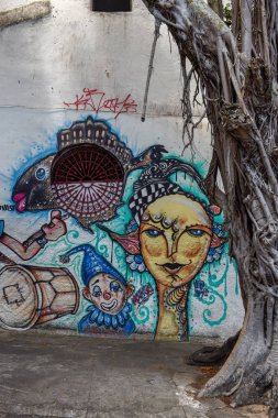 Olinda Brezilya duvar grafiti boyama