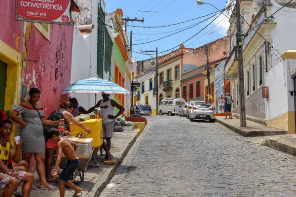 Farbenfrohe brasilianische Kolonialhäuser — Stockfoto