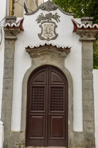 Kolonialne drzwi w Olinda, Brazylia — Zdjęcie stockowe