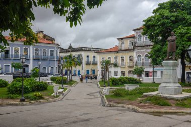 Braz üzerinde Sao Luis geleneksel Portekiz kolonyal mimarisi