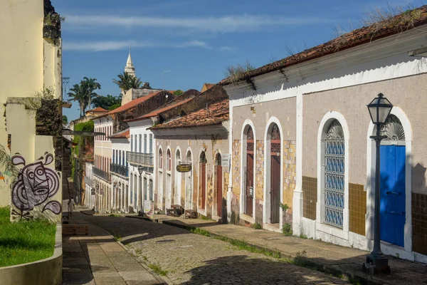 Hagyományos portugál gyarmati építészet Sao Luis, Brazília — Stock Fotó