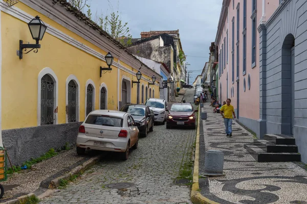 Traditionelle portugiesische Kolonialarchitektur in São Luis, Brasilien — Stockfoto