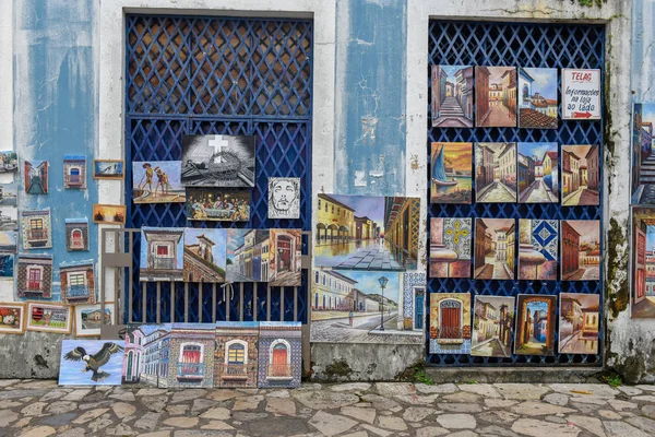 Arquitetura colonial tradicional portuguesa em São Luis em Braz — Fotografia de Stock