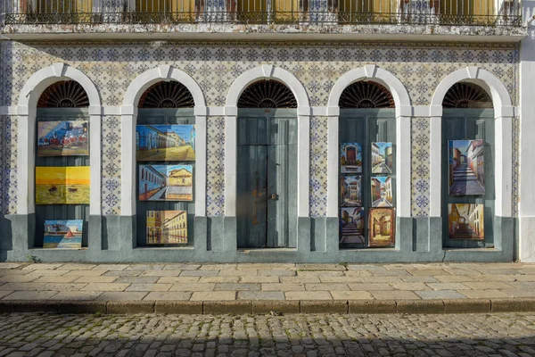 Traditionelle portugiesische Kolonialarchitektur in São Luis, Brasilien — Stockfoto