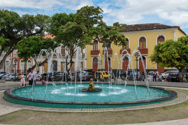 Centralna fontanna w Sao Luis w Brazylii — Zdjęcie stockowe
